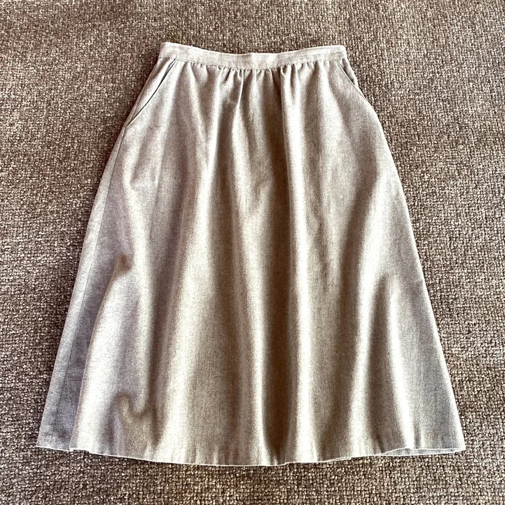 Vintage Textured Wool Skirt